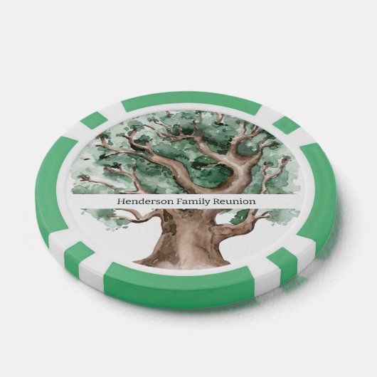 カスタムファミリツリーファミリ懇親会名 ポーカーチップ (シングル)