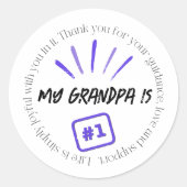 カスタムファミリメンバNo.1ヴィンテージ円バッジ ラウンドシール (正面)