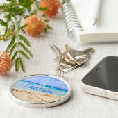 カスタムファミリーカンクンビーチバケーション キーホルダー (側面)