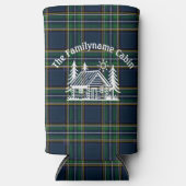 カスタムファミリーキャビンタータンチェック スリム缶クーラー (正面)