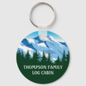 カスタムファミリーキャビンブルーマウンテンフォレスト自然 キーホルダー (裏面)