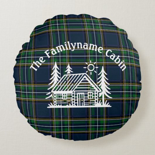 カスタムファミリーキャビン装飾用クッション ラウンドクッション (正面)