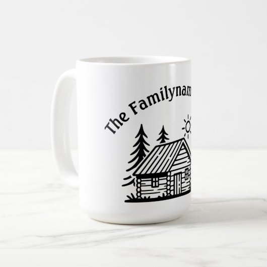 カスタムファミリーキャビン コーヒーマグカップ (正面左)
