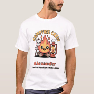 カスタムファミリーキャンピングクルーパーソナライズド Tシャツ