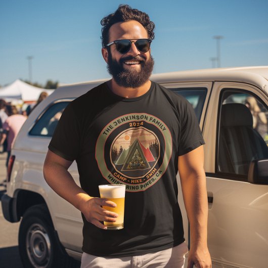 カスタムファミリーキャンピングフォトテント Tシャツ