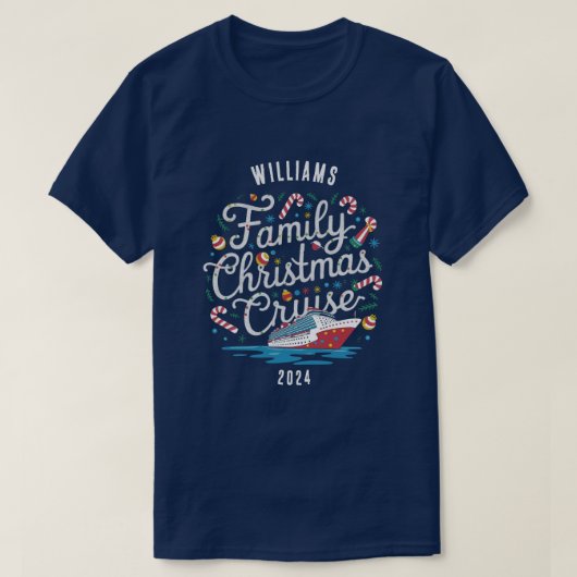 カスタムファミリークリスマスクルーズグループマッチング Tシャツ (デザイン正面)