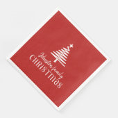 カスタムファミリークリスマスツリーシンプル赤 (コーナー)