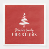 カスタムファミリークリスマスツリーシンプル赤 (正面)