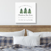 カスタムファミリークリスマスツリーファームホリデー キャンバスプリント (インサイチュ (寝室))