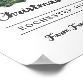 カスタムファミリークリスマスツリーファームホリデー ポスター (角)