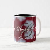 カスタムファミリークリスマスホットココアコーヒーカップマグカップ ツートーンマグカップ (正面右)
