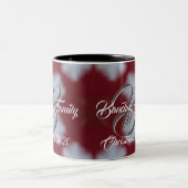 カスタムファミリークリスマスホットココアコーヒーカップマグカップ ツートーンマグカップ (中央)