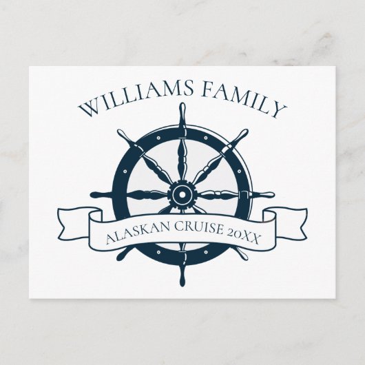 カスタムファミリークルーズシップ航海のバケーションアイランド ポストカード (正面)
