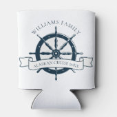 カスタムファミリークルーズ船ヴィンテージホイ航海のール 缶クーラー (裏面)