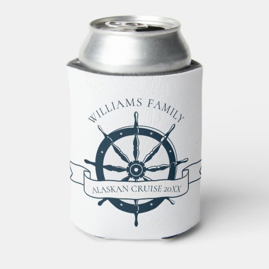 カスタムファミリークルーズ船ヴィンテージホイ航海のール 缶クーラー (缶裏面)