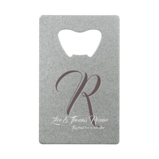 カスタムファミリークレジットカードボトルオープナー クレジットカード栓抜き (正面)