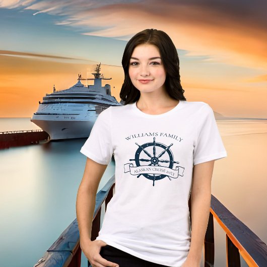 カスタムファミリーク航海のルーズ船車女子 トライブレンドTシャツ
