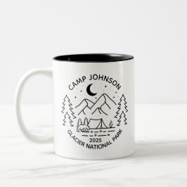 カスタムファミリーグループマッチングキャンピング ツートーンマグカップ