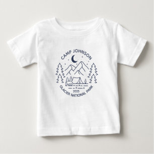 カスタムファミリーグループマッチングキャンピング ベビーTシャツ