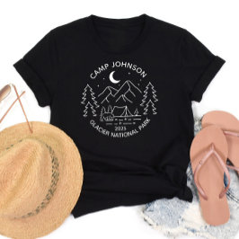 カスタムファミリーグループマッチングキャンピング Tシャツ