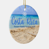 カスタムファミリーコスタリカバケーションクリスマス セラミックオーナメント (右)