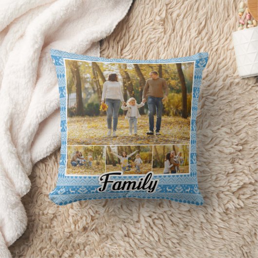 カスタムファミリーコージーセータークリスマストナディースノー クッション (ブランケット)