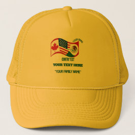 カスタムファミリーサッカー大会Tシャツ - カナダ EEU メキシコ キャップ