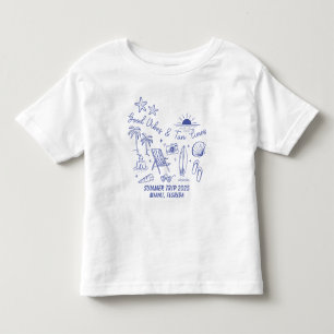 カスタムファミリーサマー ビーチトリップ グループおそろい トドラーTシャツ