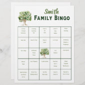 カスタムファミリーツリービンゴリオンパーティーゲーム (正面/裏面)