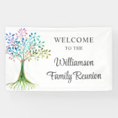 カスタムファミリーツリーファミリー懇親会ウェルカム 横断幕 (横)