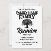 カスタムファミリーツリーファミリー懇親会招待状 招待状 (正面)