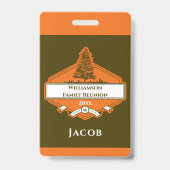 カスタムファミリーツリーロゴ懇親会名 バッジ (正面)