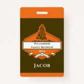 カスタムファミリーツリーロゴ懇親会名 バッジ (正面)