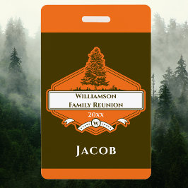 カスタムファミリーツリーロゴ懇親会名 バッジ