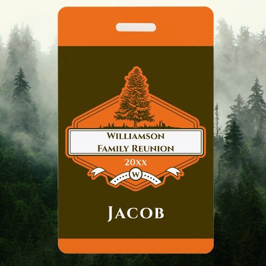 カスタムファミリーツリーロゴ懇親会名 バッジ