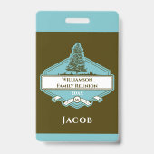 カスタムファミリーツリーロゴ懇親会名 バッジ (正面)