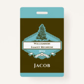 カスタムファミリーツリーロゴ懇親会名 バッジ (正面)