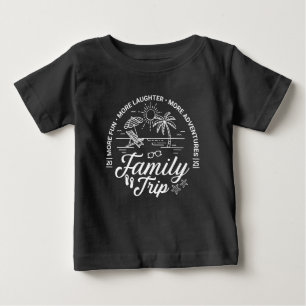 カスタムファミリートリップグループマッチングビーチ休暇 ベビーTシャツ