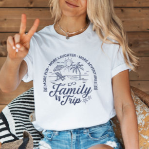 カスタムファミリートリップグループマッチングビーチ休暇 Tシャツ