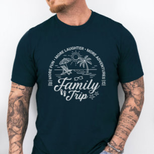 カスタムファミリートリップグループマッチングビーチ休暇 Tシャツ