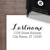 カスタムファミリーネームと差出人住所ウィムシーフォント セルフインキングスタンプ