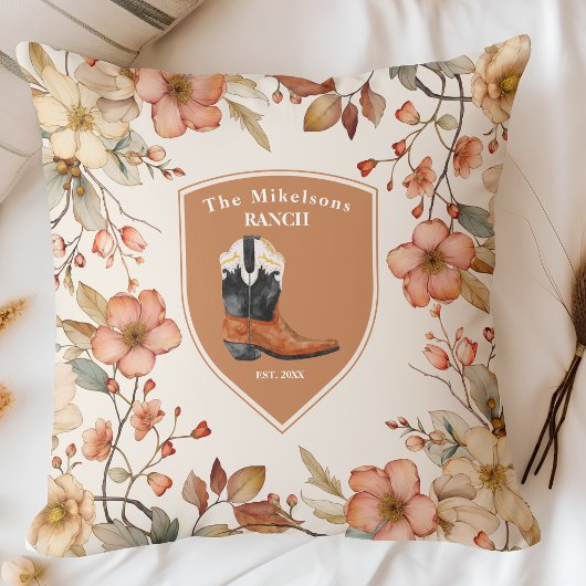 カスタムファミリーネームウエスタンランチ クッション