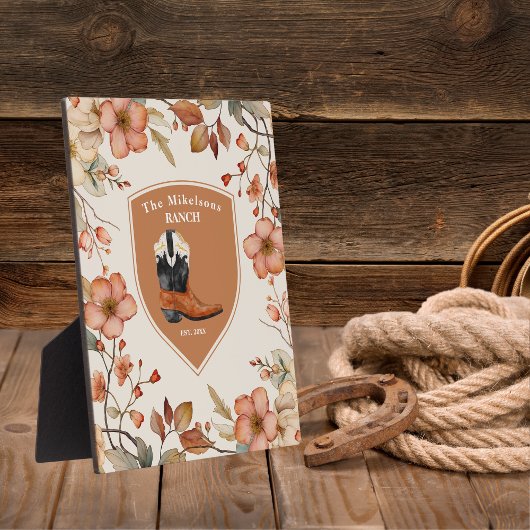 カスタムファミリーネームウエスタンランチ フォトプラーク