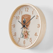 カスタムファミリーネームウエスタンランチ 壁時計 (傾斜)