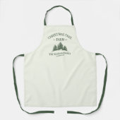 カスタムファミリーネームクリスマスツリーファームレトロ エプロン (正面)