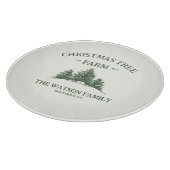 カスタムファミリーネームクリスマスツリーファームレトロ カッティングボード (角)