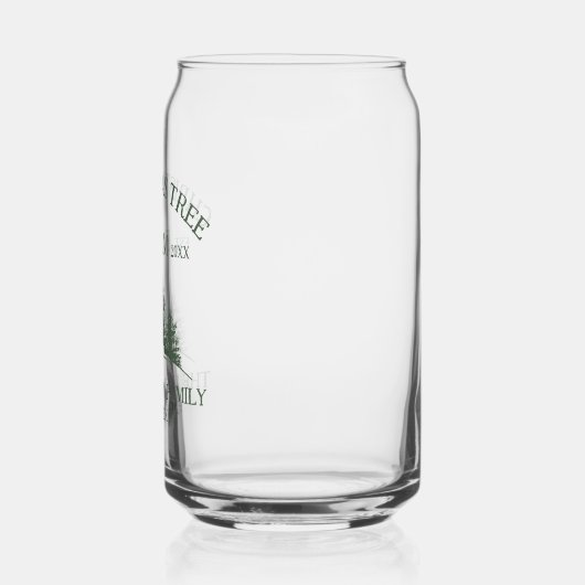 カスタムファミリーネームクリスマスツリーファームレトロ ガラス缶 (左)