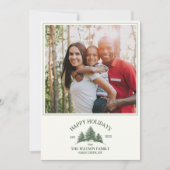 カスタムファミリーネームクリスマスツリーファームレトロ シーズンカード (正面)