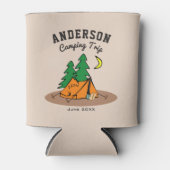 カスタムファミリーネームサマーバケーションキャンピングトリップ 缶クーラー (正面)