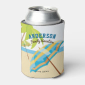 カスタムファミリーネームサマービーチバケーション 缶クーラー (缶正面)